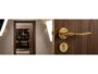 Maniglia Linea h6 rosetta tonda d.50x6h bocchetta foro chiave PVD-Oro Plus | KTS - immagine 2